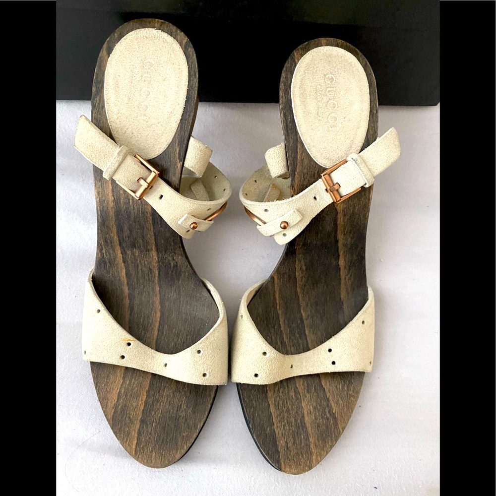 Cream Suede Gucci Heals